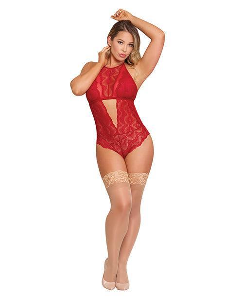 Sugar & Spice Teddy W/snap Crotch Red - SEXYEONE