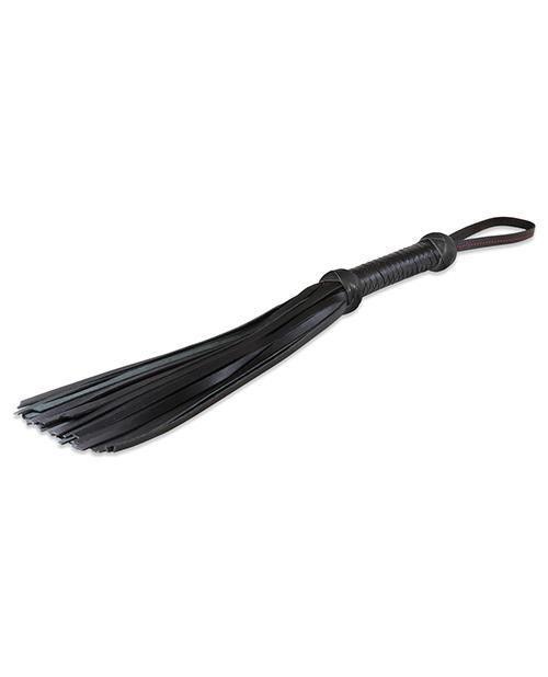 product image, Sultra 16" Lambskin Twill Weave Grip Flogger - Black - SEXYEONE