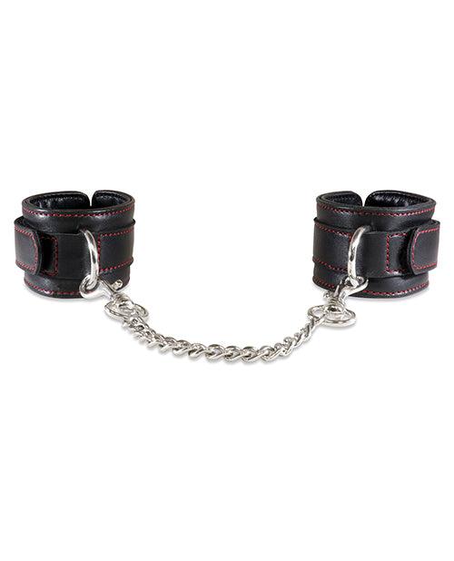 product image, Sultra Lambskin Handcuffs w/5 1/2" Chain - Black - SEXYEONE