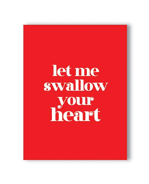 product image, Swallow Your Heart Naughty Greeting Card - SEXYEONE