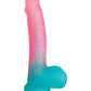 Sweet Sex 8.5" Lollicock Cotton Candy Dildo - Multi Color - SEXYEONE