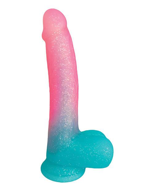 image of product,Sweet Sex 8.5" Lollicock Cotton Candy Dildo - Multi Color - SEXYEONE