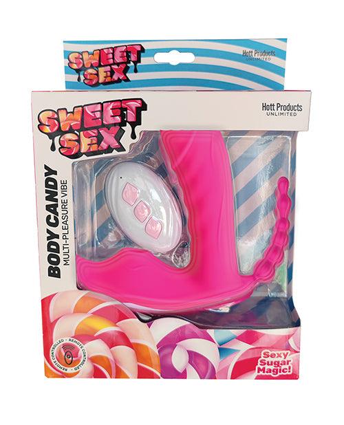product image, Sweet Sex Body Candy Multi Pleasure Vibe W-remote - Magenta - {{ SEXYEONE }}