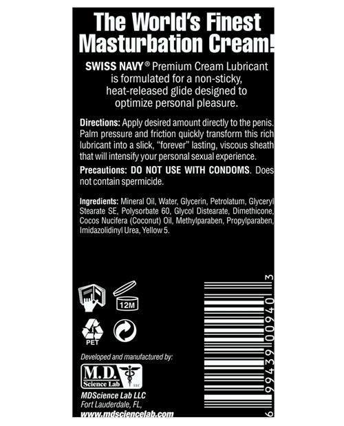 image of product,Swiss Navy Premium Masturbation Cream - 5 Oz Tube - SEXYEONE