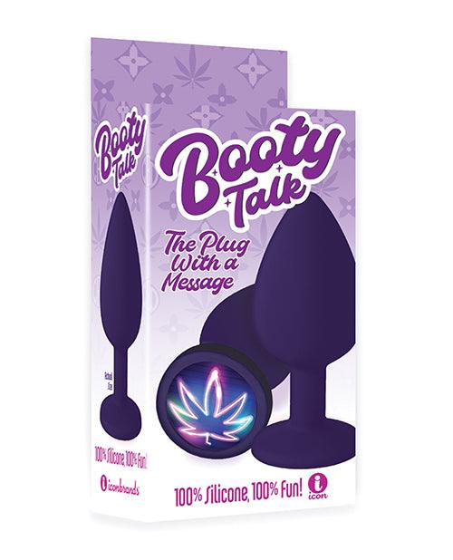 product image, The 9's Booty Calls Neon Leaf Plug - Purple - SEXYEONE