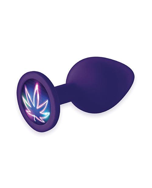 image of product,The 9's Booty Calls Neon Leaf Plug - Purple - SEXYEONE