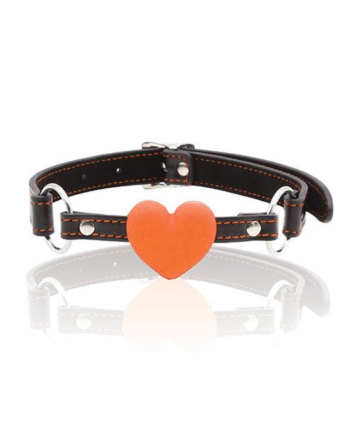 image of product,The 9's Orange Is The New Black Silicone Heart Gag - SEXYEONE