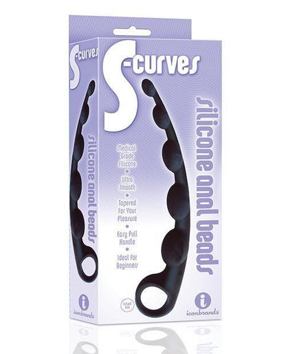 The 9's S-curved Silicone Anal Beads - SEXYEONE