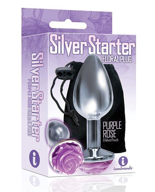 product image, The 9's The Silver Starter Rose Floral Stainless Steel Butt Plug - SEXYEONE
