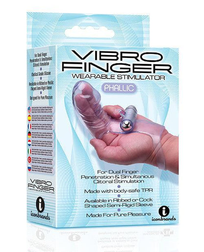 The 9's Vibrofinger Phallic Finger Massager - Purple - SEXYEONE