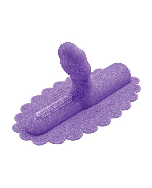 image of product,The Cowgirl Unicorn Uni Horn Silicone Attachment - Purple - SEXYEONE