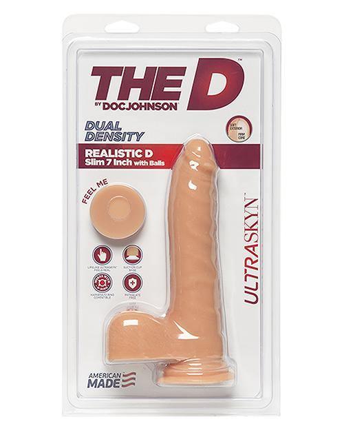 product image, "The D 7"" Realistic D Slim W/balls" - SEXYEONE