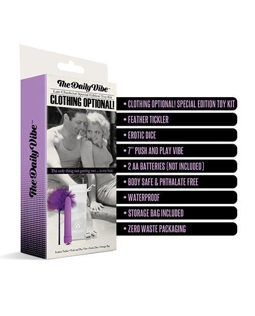 image of product,The Daily Vibe Clothing Is Optional Kit - Purple - SEXYEONE