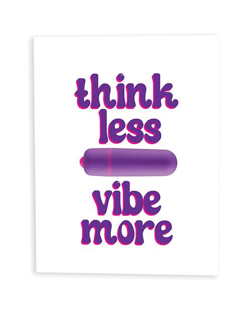 Think Less, Vibe More Naughty Greeting Card W/rock Candy Vibrator & Fresh Vibes Towelettes - SEXYEONE