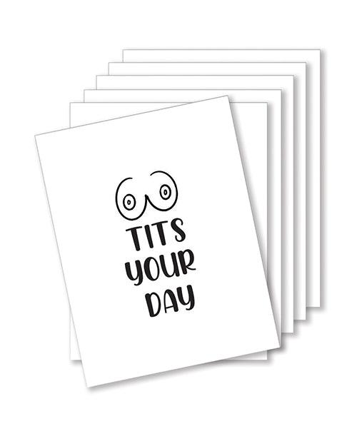 product image, Tits Your Day Naughty Greeting Card - Pack Of 6 - SEXYEONE