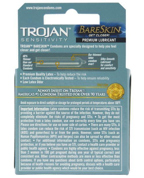 image of product,Trojan Bareskin Condoms - SEXYEONE