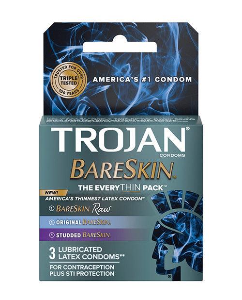 product image, Trojan Bareskin Everythin Condom - Variety Pack Of 3 - SEXYEONE