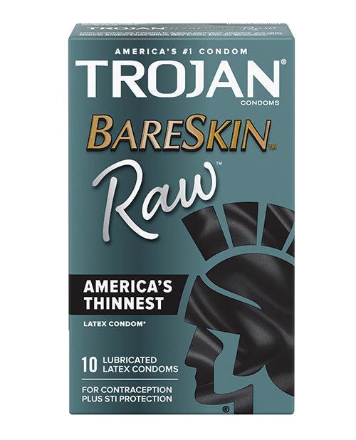 Trojan Bareskin Raw Condom - Pack Of 10 - SEXYEONE