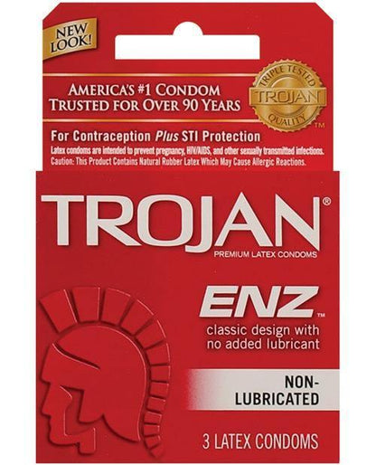 Trojan Enz Non-lubricated - Box Of 3 - SEXYEONE