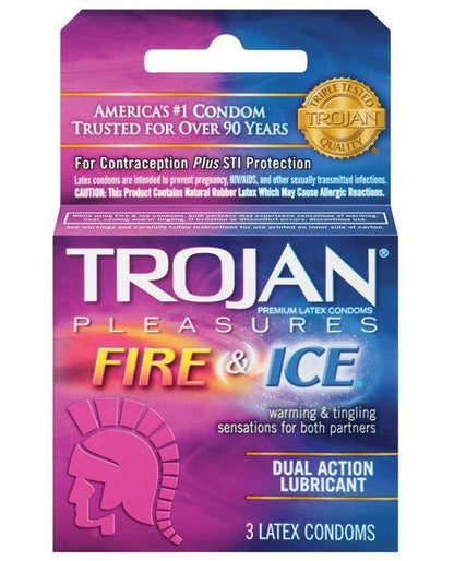 Trojan Fire & Ice Condoms - Box Of 3 - SEXYEONE