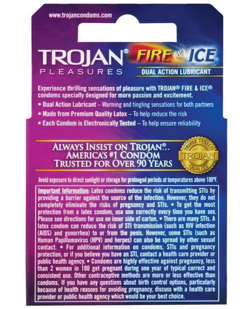 image of product,Trojan Fire & Ice Condoms - Box Of 3 - SEXYEONE