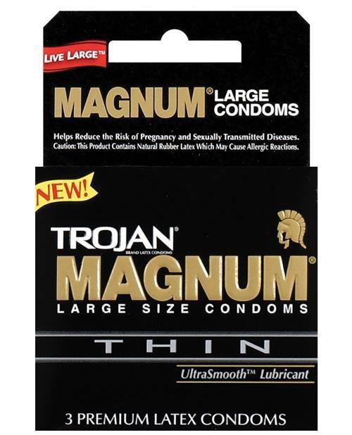 product image, Trojan Magnum Thin Condoms - Box Of 3 - SEXYEONE