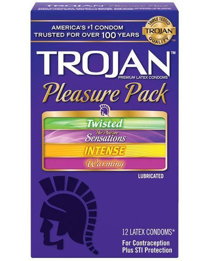 Trojan Pleasure Condoms - Asst. Box Of 12 - SEXYEONE