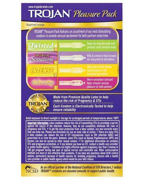 image of product,Trojan Pleasure Condoms - Asst. Box Of 12 - SEXYEONE