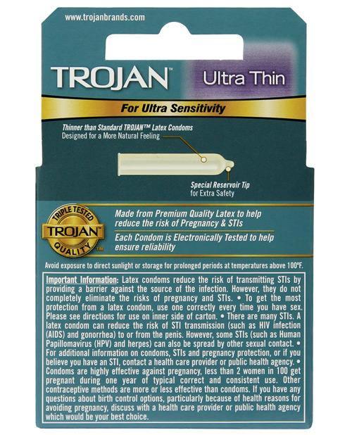 image of product,Trojan Ultra Thin Condoms - SEXYEONE