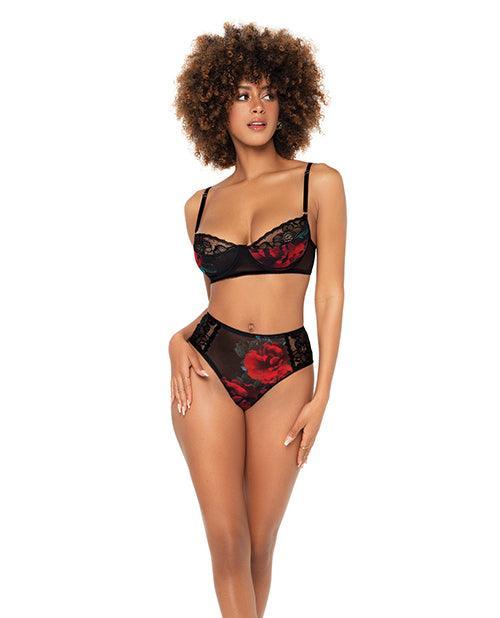 product image, Underwire Bra Top & High Waisted Bottom Black - SEXYEONE