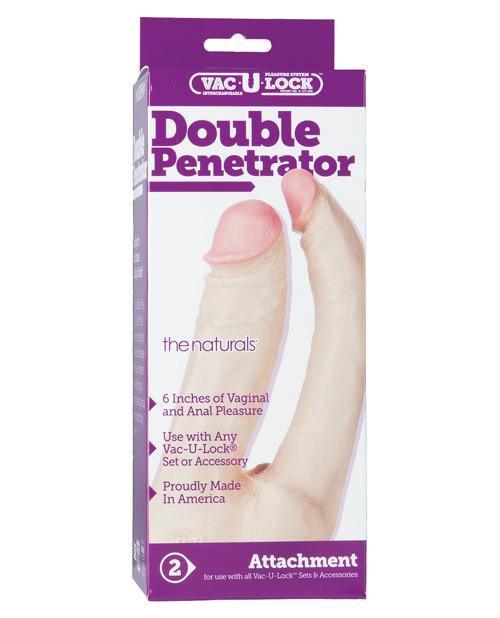product image, Vac-u-lock Double Penetrator - White - SEXYEONE