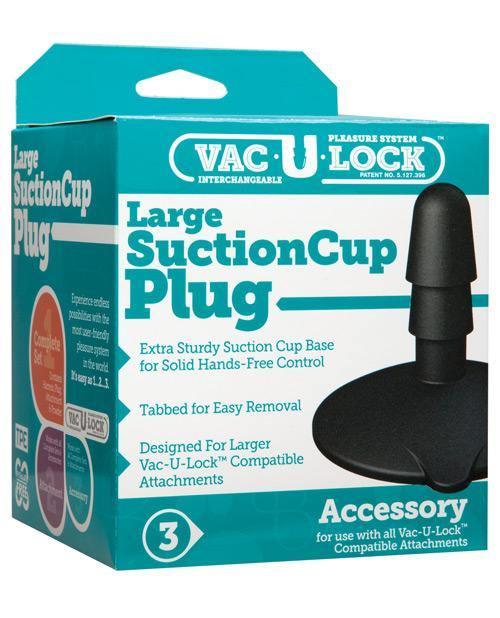 Vac-u-lock Large Suction Cup Plug - Black - SEXYEONE