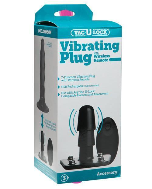 product image, Vac-u-lock Vibrating Remote Plug W-snaps - Black - SEXYEONE