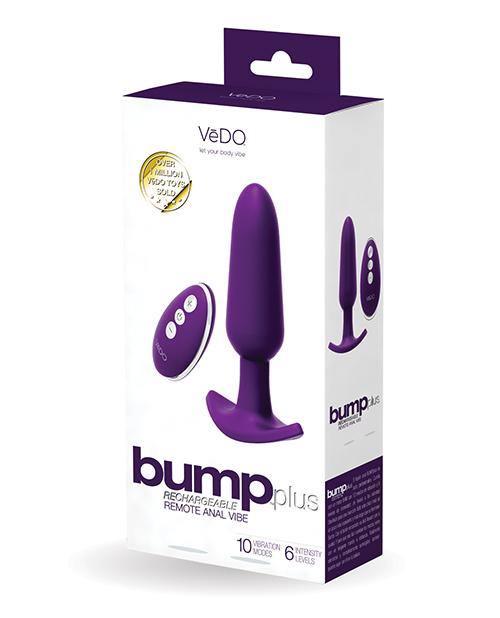 product image, Vedo Bump Plus Rechargeable Remote Control Anal Vibe - Deep Purple - SEXYEONE