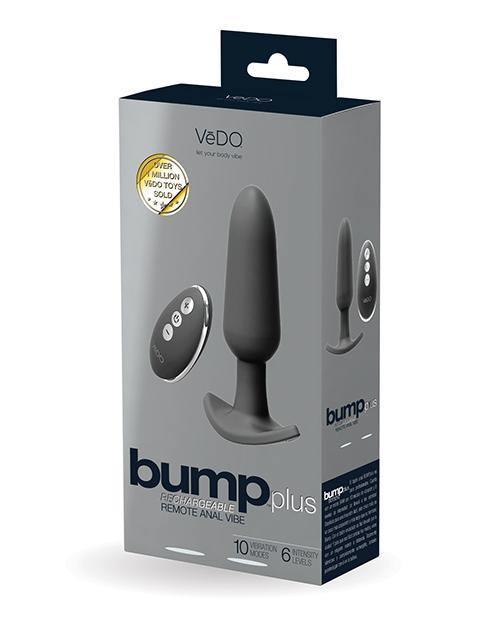 product image, Vedo Bump Plus Rechargeable Remote Control Anal Vibe - Just Black - SEXYEONE