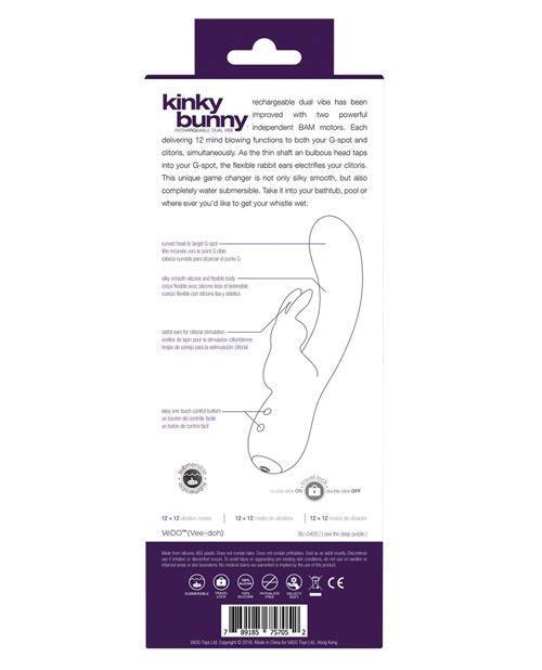 product image,Vedo Kinky Bunny Plus Rechargeable Dual Vibe - SEXYEONE