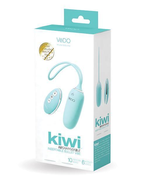 product image, Vedo Kiwi Rechargeable Insertable Bullet - Tease Me Turquoise - SEXYEONE