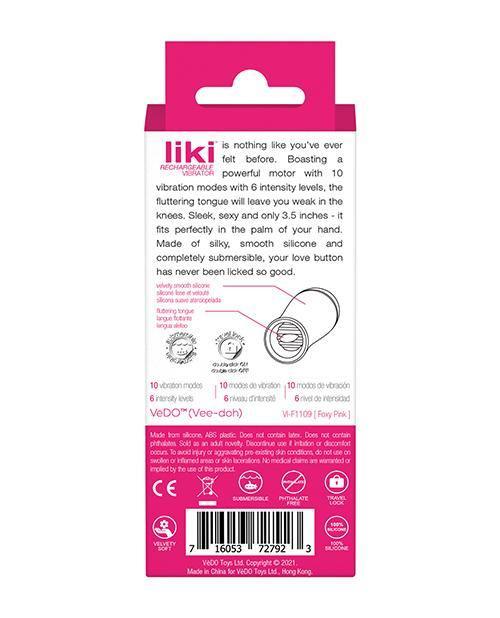 product image,Vedo Liki Rechargeable Flicker Vibe - Foxy Pink - SEXYEONE