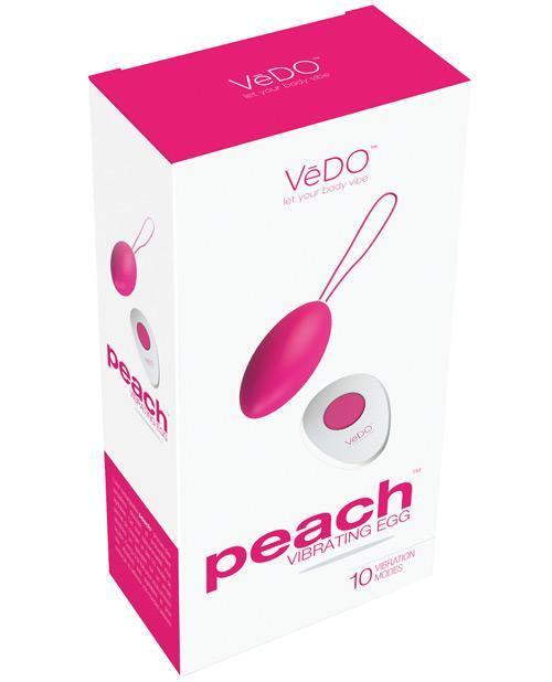 image of product,Vedo Peach Rechargeable Egg Vibe - SEXYEONE