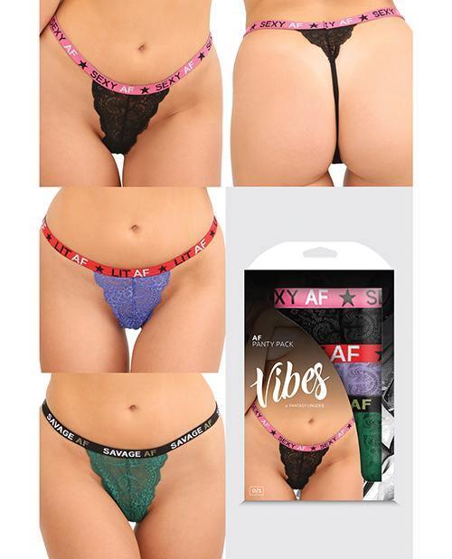 product image, Vibes Af 3 Pack Thongs Assorted Colors O-s - SEXYEONE
