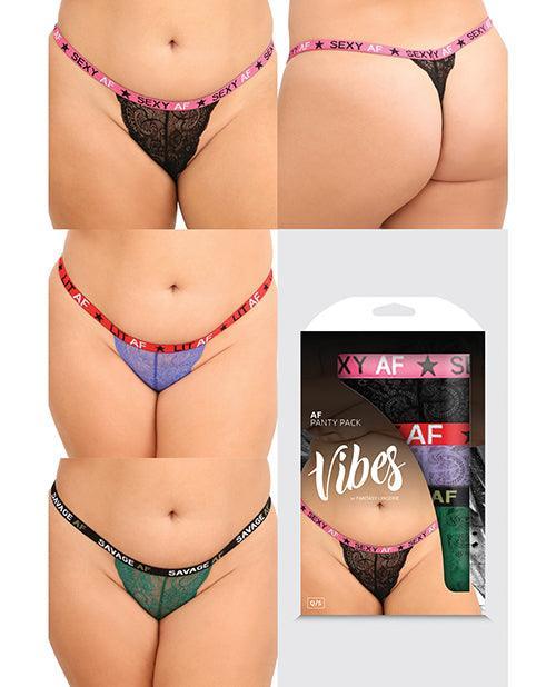 Vibes Af 3 Pack Thongs Assorted Colors Qn - SEXYEONE