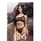 Vibes Bad Bitch One Shoulder Bling Bralette & Panty Black - SEXYEONE