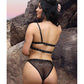Vibes Bad Bitch One Shoulder Bling Bralette & Panty Black - SEXYEONE