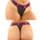 Vibes Buddy Pack Pussy Power Micro Brief & Lace Thong Pnk-blk Qn - SEXYEONE