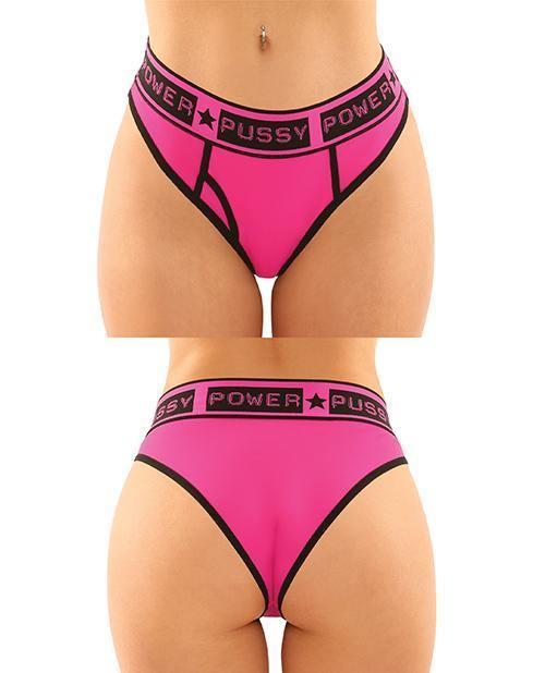 product image, Vibes Buddy Pack Pussy Power Micro Brief & Lace Thong Pnk/blk - SEXYEONE