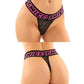 Vibes Buddy Pack Thicc Athletic Mesh Boy Brief & Lace Thong Black/pnk - SEXYEONE
