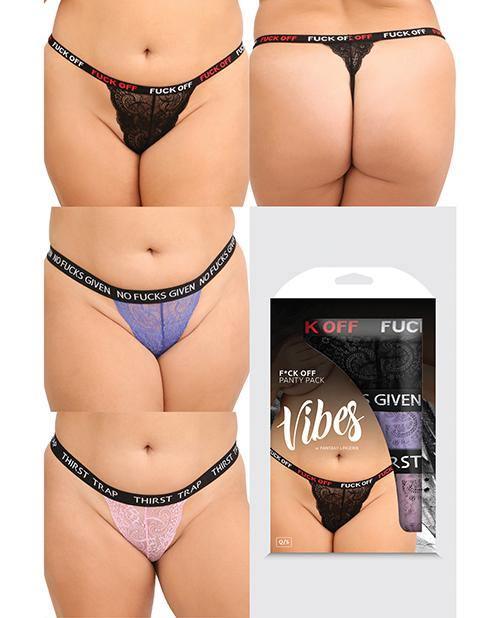 product image, Vibes Fuck 3 Pack Thongs Assorted Colors Qn - SEXYEONE