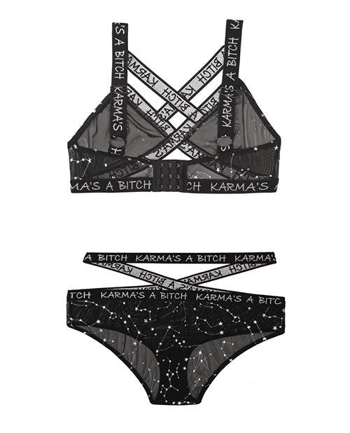 image of product,Vibes Karma's A Bitch Bralette & Cutout Panty - SEXYEONE
