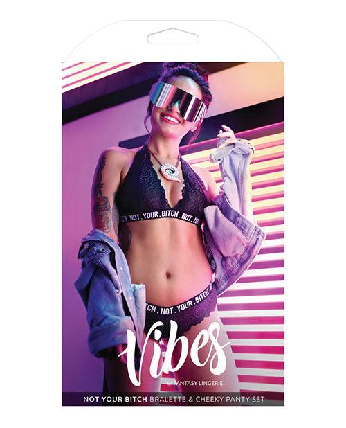 product image,Vibes Not Your Bitch Bralette & Cheeky Panty - SEXYEONE