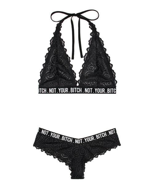 image of product,Vibes Not Your Bitch Bralette & Cheeky Panty - SEXYEONE